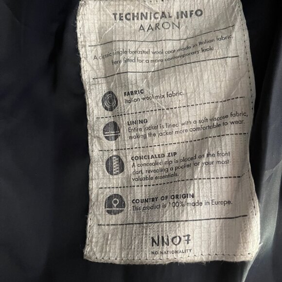 NN07 Aaron Topcoat, Wool-Cashmere Blend, Slim Fit - Picture 8 of 12